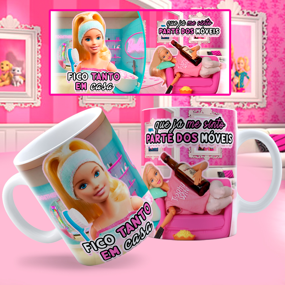 caneca Barbie casa